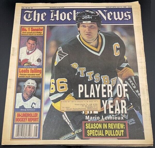 THE HOCKEY NEWS - Mario Lemieux - Vol. 49, No. 39, April 1998 - Mario Lemieux