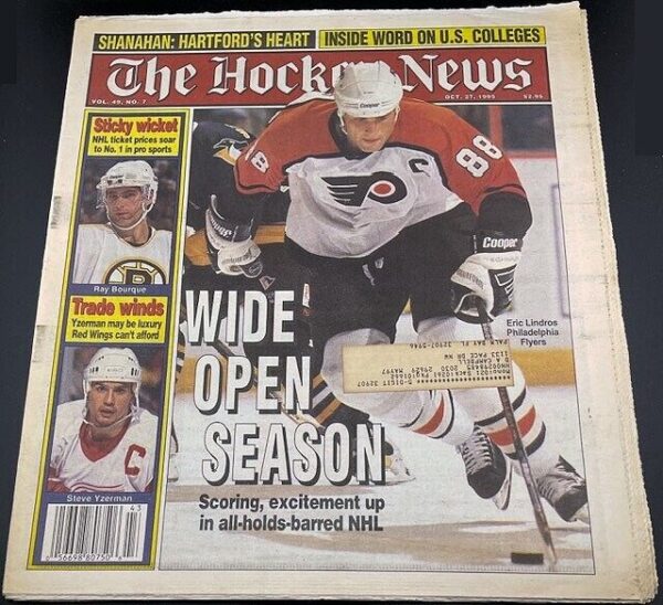 THE HOCKEY NEWS - Oct. 1995 - Vol.49 No.7 - Cover Story of Eric Lindros