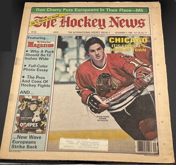 THE HOCKEY NEWS - Dec. 1984 - Vol.38 No.11 - Cover Story Ed Olczyk