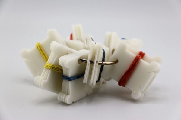 DMC Floss Firm Plastic Bobbins 100 count on Metal Ring